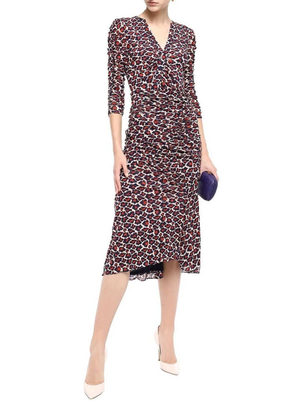 NWT Diane von Furstenberg DVF Ruched Sheath Dress, Date Night or Cocktail, XS